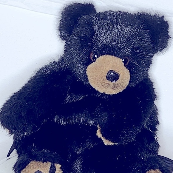 The Bearington Collection Back Pack Black Teddy 19” Bag Cute Fun RARE EU… main image 6
